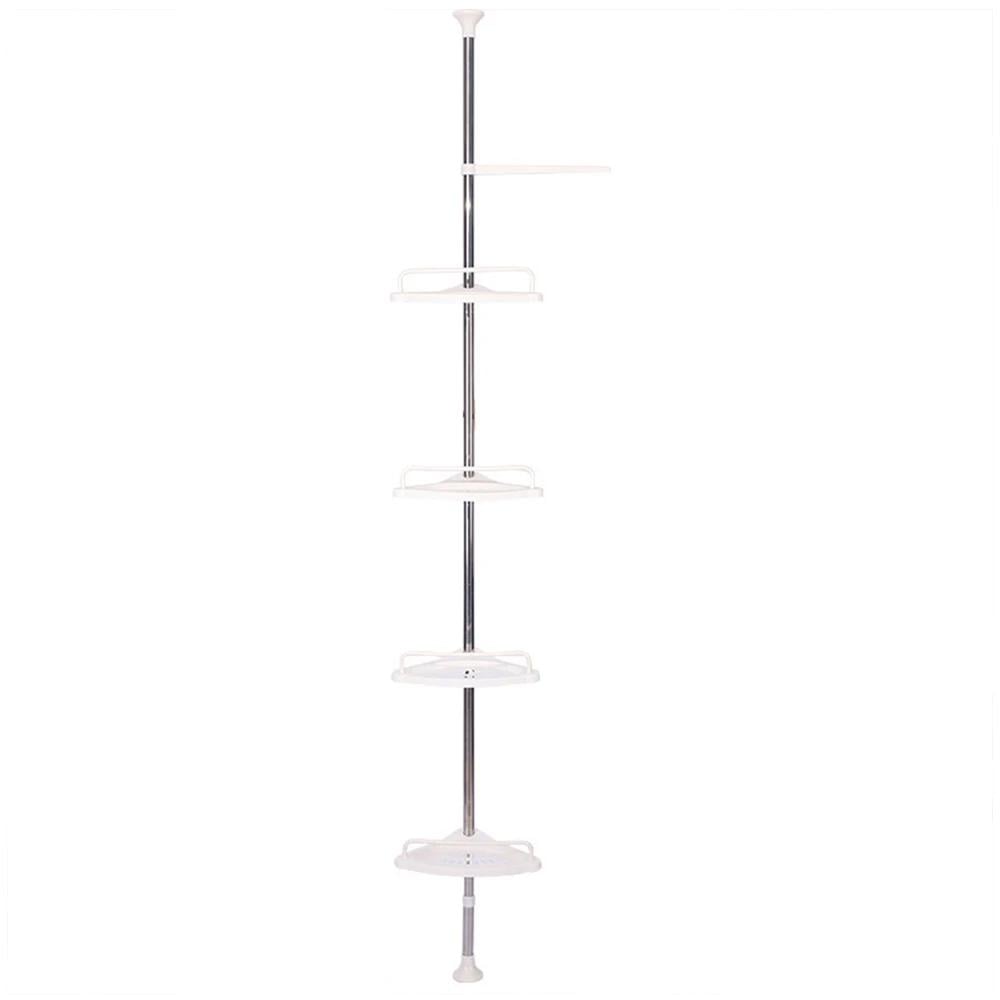 Стойка в ванную комнату телескопическая угловая 105-320 см Bathroom Corner Shelf TW-302 (SS-29)