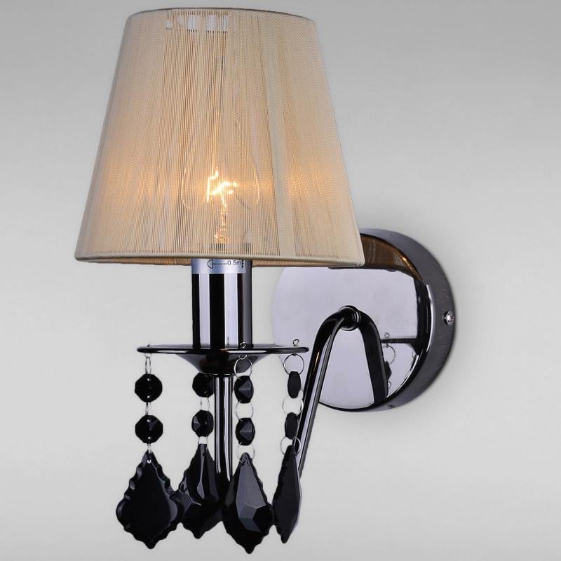 Бра настінне Light House LS-11489BL-1 BL Ivory Чорний/Слонова кістка