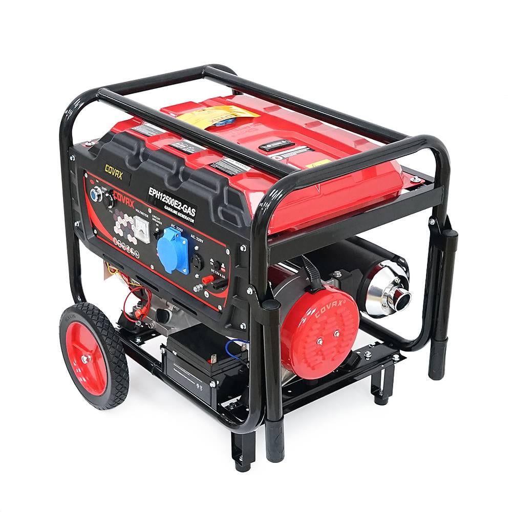 Генератор бензиновий Covax EPH12500E2-GAS 8,0kW однофазний 220V 50Hz DC12V 18HP Electric Starter tank 25L 705x560x570 мм 86 кг (39161)