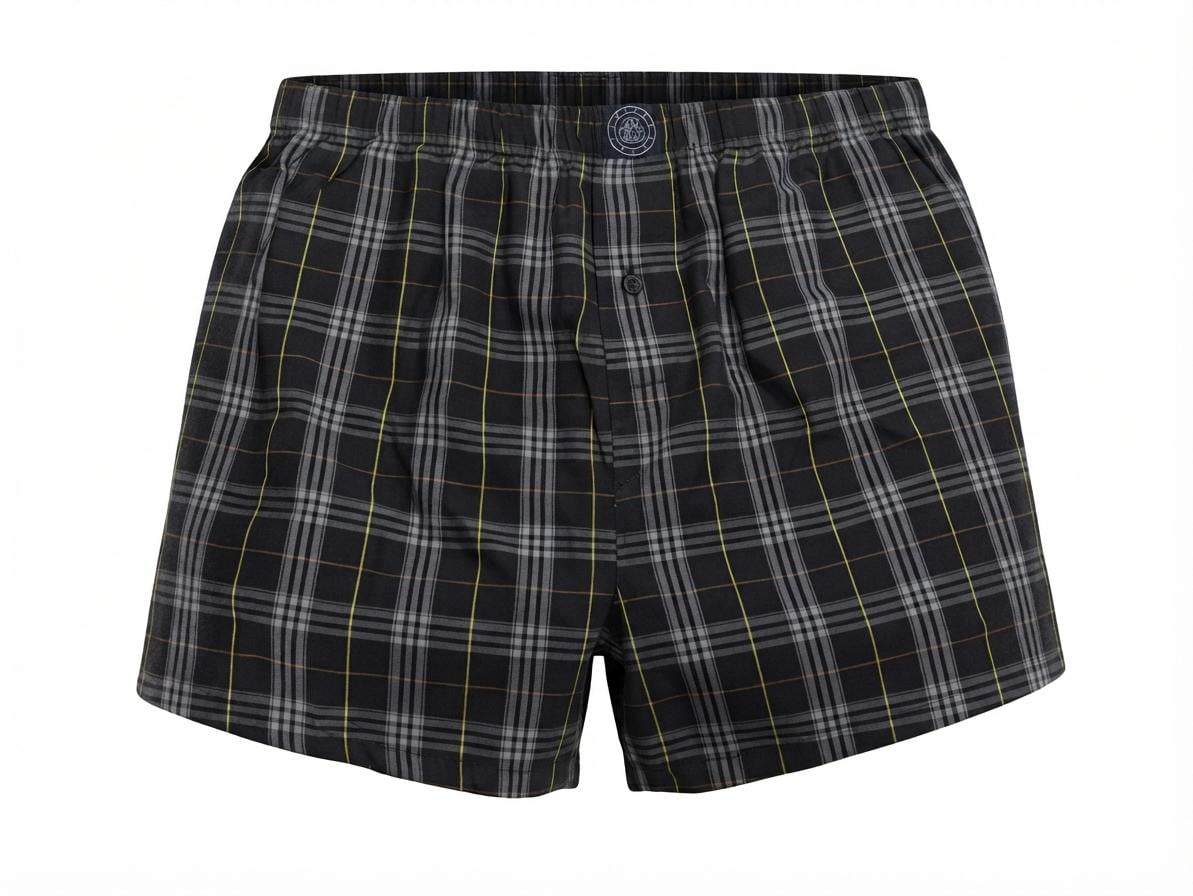 Трусы семейные-боксеры мужские Smith & Jones BOXER Shorts в клетку M Черный (8945)