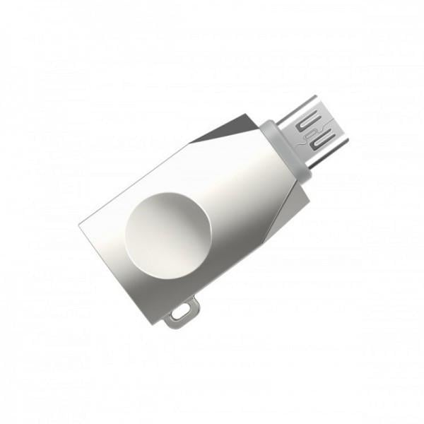 Переходник Hoco USB 3,0 to micro USB OTG адаптер Silver (UA10)