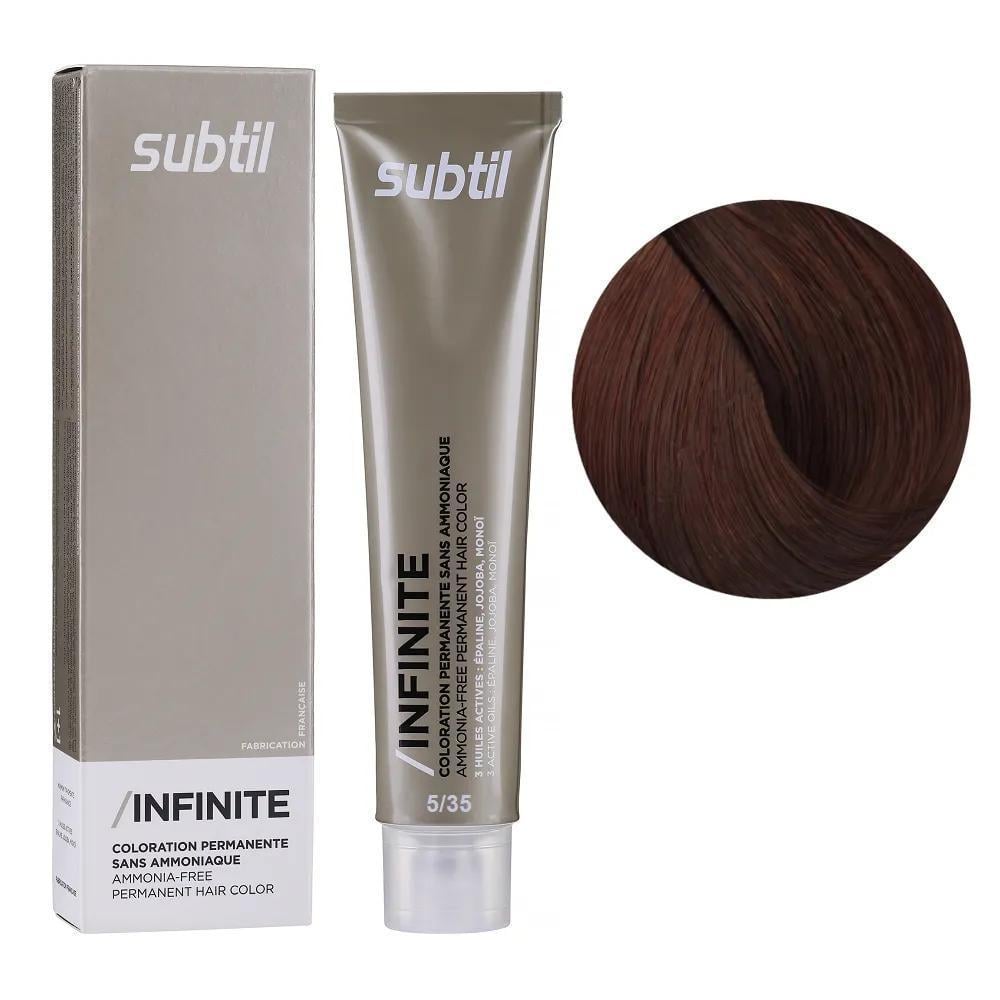 Крем-краска безаммиачная для волос Subtil Infinite Permanent Hair Color 5.35 Светлый шатен золотисто-махагоновый 60 мл