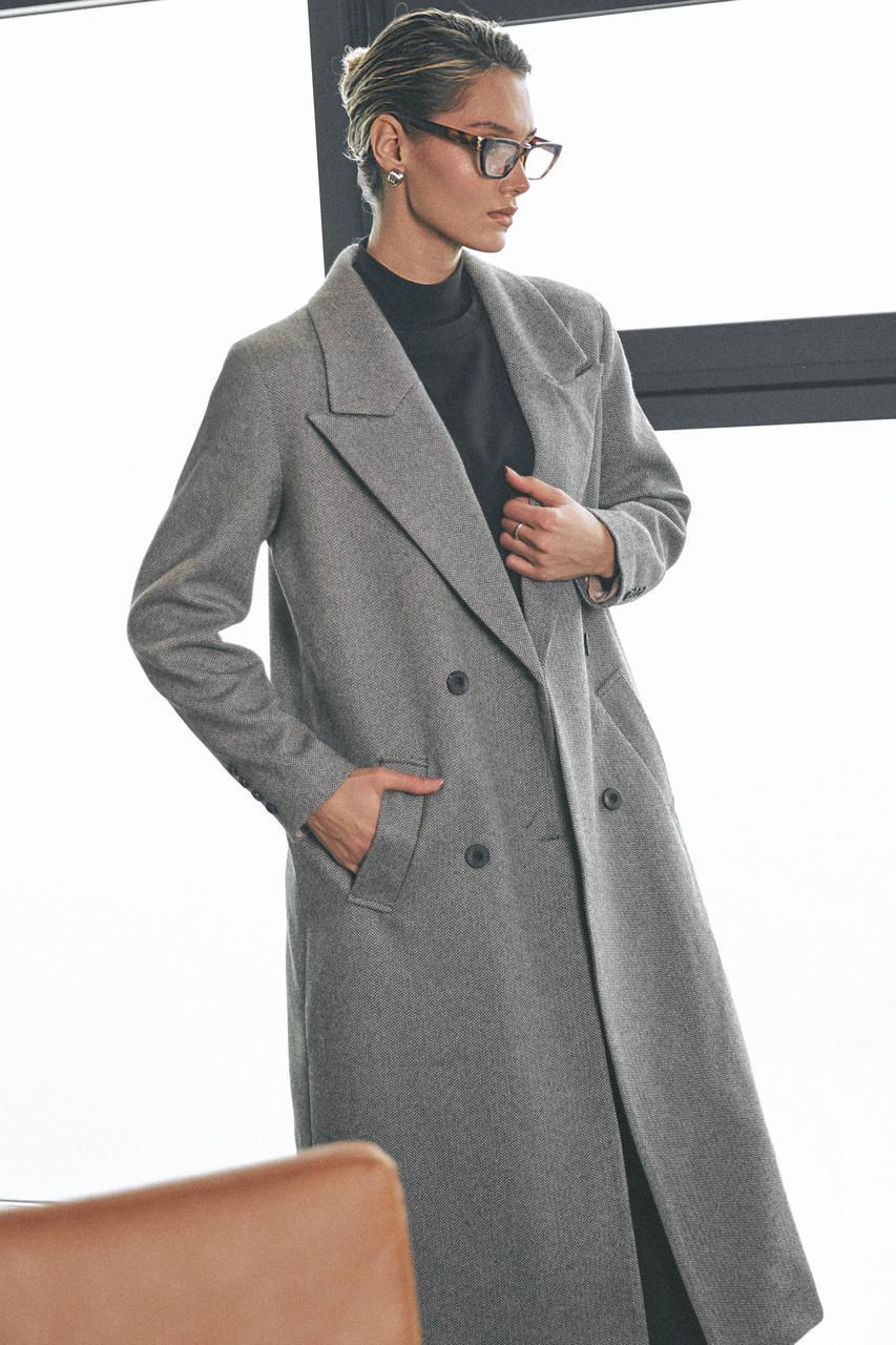 Пальто жіноче Seventeen з французького кашеміру S-M Сірий (2500677780) Пальто жіноче Seventeen з французького кашеміру S-M Сірий (2500677780)