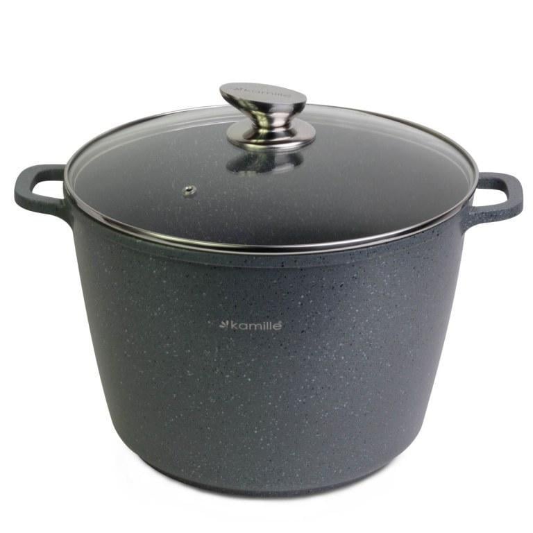 Кастрюля Kamille KM-4428 алюминий 10 л Черный (2180903603)
