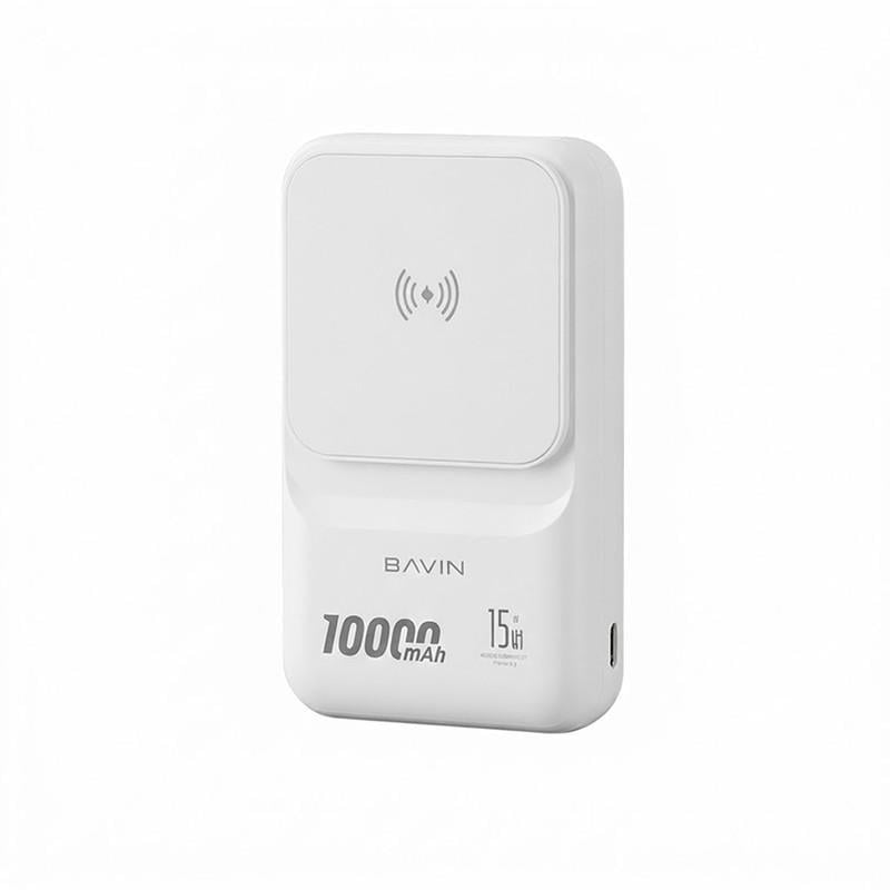 Повербанк BAVIN PC1066S Wireless Fast Charging 10000 mAh 22,5W White (33130036) Повербанк BAVIN PC1066S Wireless Fast Charging 10000 mAh 22,5W White (33130036)