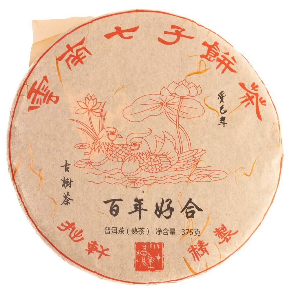 Чай Шу Пу Эр Свадебный Бай Нянь Хао Хэ 2013 г. 357 г