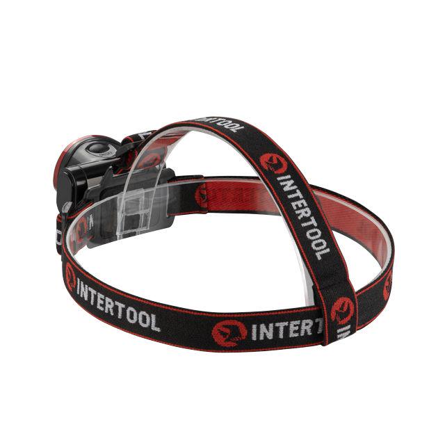 Ліхтар налобний світлодіодний, пиловологозахищений корпус, батарейки 3 ААА Intertool LB-0304 - фото 4 Ліхтар налобний світлодіодний, пиловологозахищений корпус, батарейки 3 ААА Intertool LB-0304 - фото 4