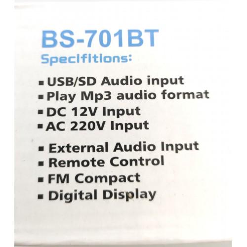 Підсилювач звуку з пультом Bluetooth 2х120 Вт MP3 USB Micro SD FM BSW BS-701BT - фото 6