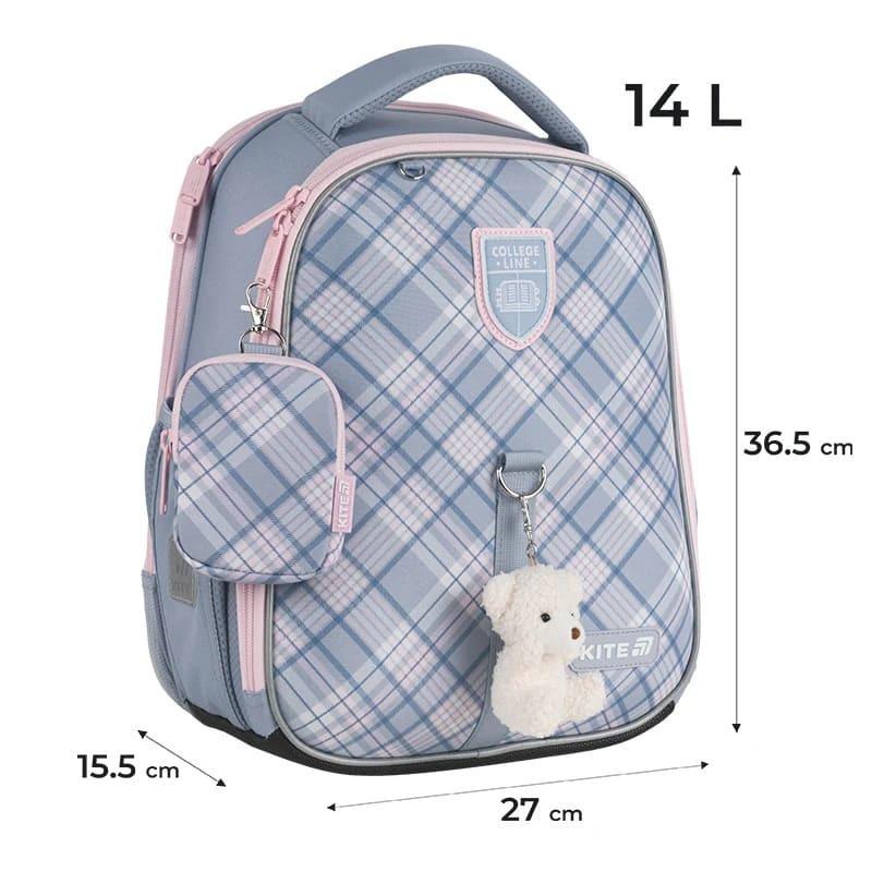 Школьный рюкзак каркасный KITE Education 555 College Line Girl 14 л Серый (K25-555S-6) - фото 3 Школьный рюкзак каркасный KITE Education 555 College Line Girl 14 л Серый (K25-555S-6) - фото 3