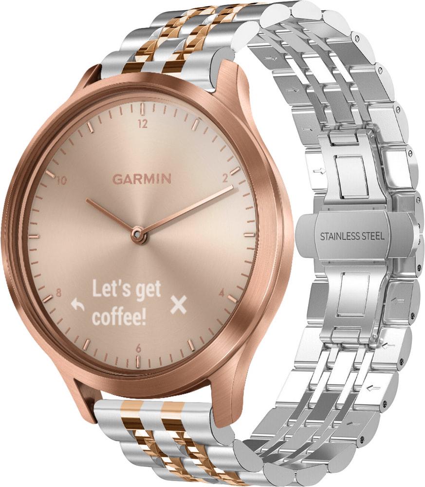 Браслет металевий Spinye Line для Garmin Vivomove HR Silver Rose (29018-68)