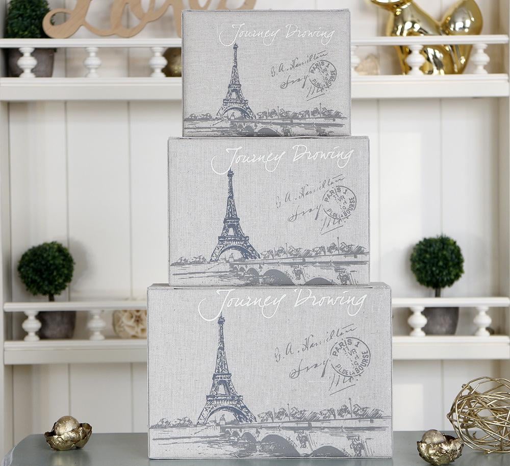 Набор шкатулок Гранд Презент текстильный 3 шт.