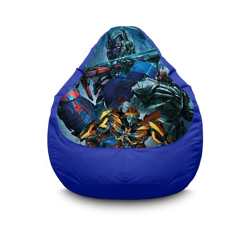 Кресло мешок iPuff Transformers Optimus and Bumblebee Оксфорд XXL 90х125 см Синий