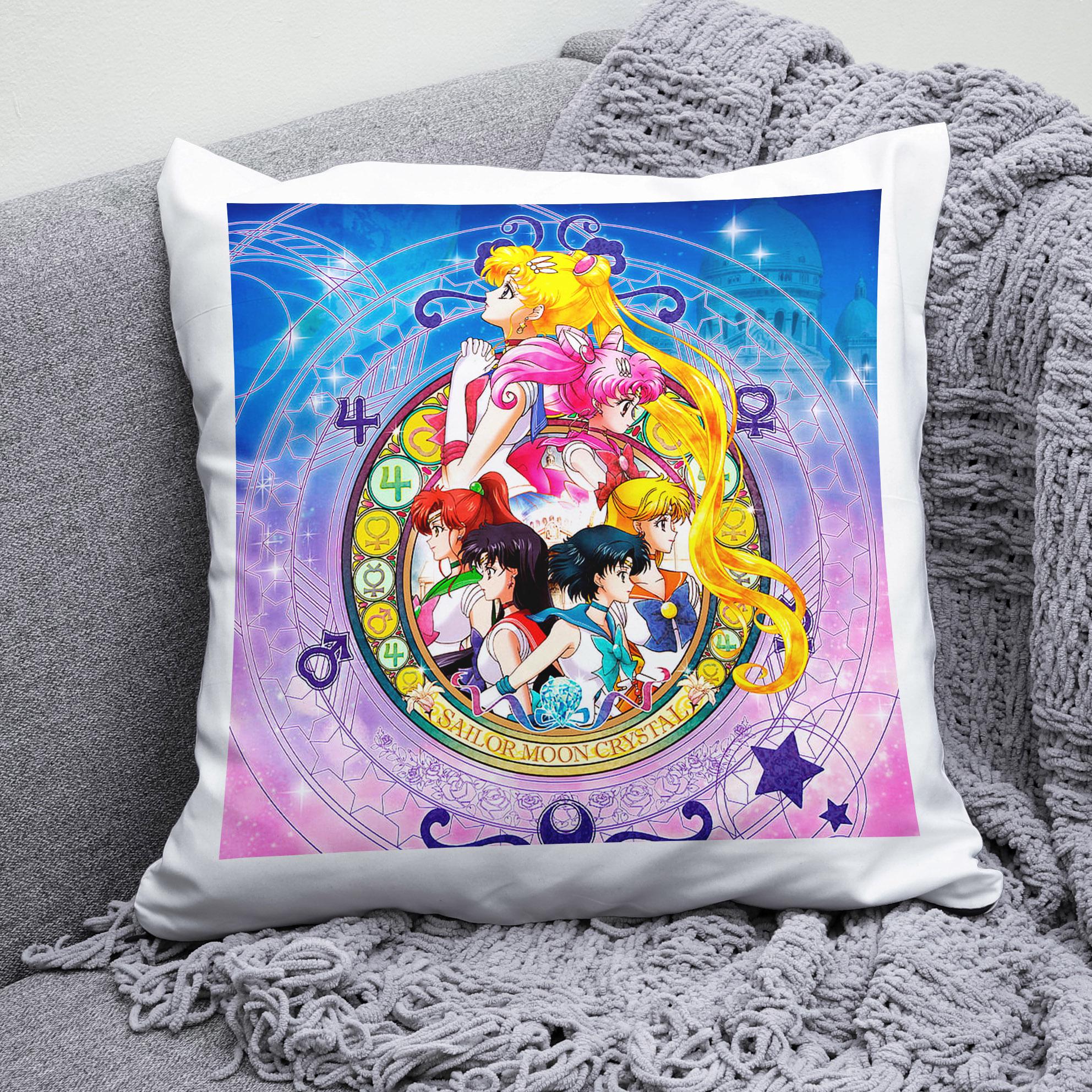 Плюшевая подушка квадрат с принтом аниме Sailor Moon