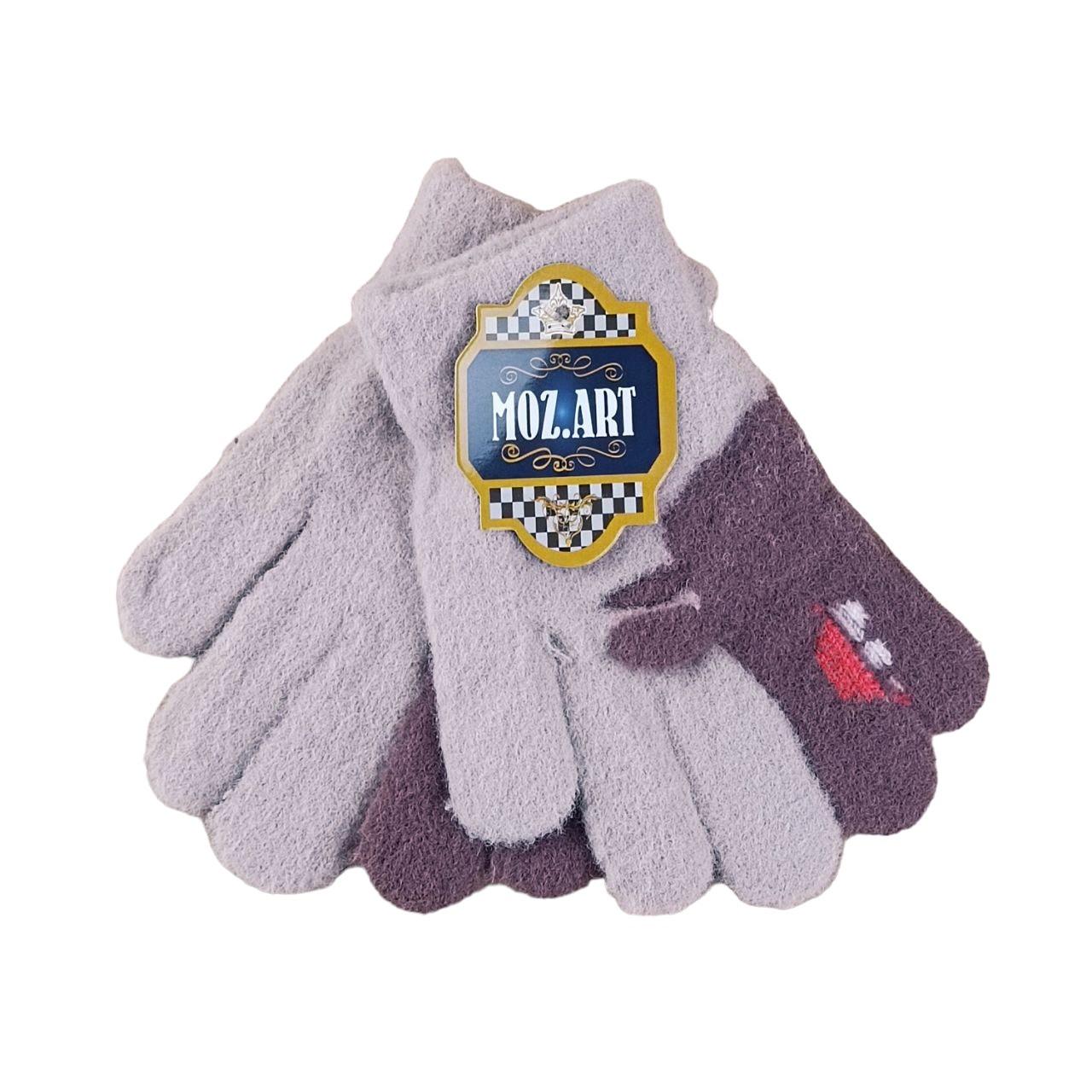 Рукавички дитячі Діно з начосом 2,5-5 роки Бежевий (47494)