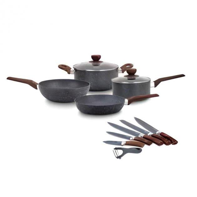 Набор посуды из нержавеющей стали Ardesto Midori 12 шт. Черный (AR1912CGS)