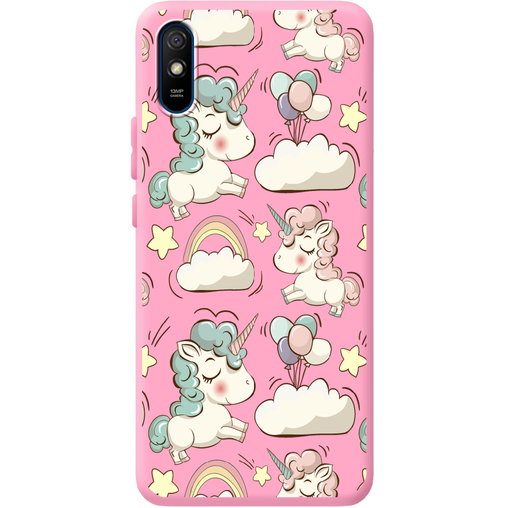 Чехол BoxFace Xiaomi Redmi 9A Unicorns Розовый силикон (40304-cc2-41931)