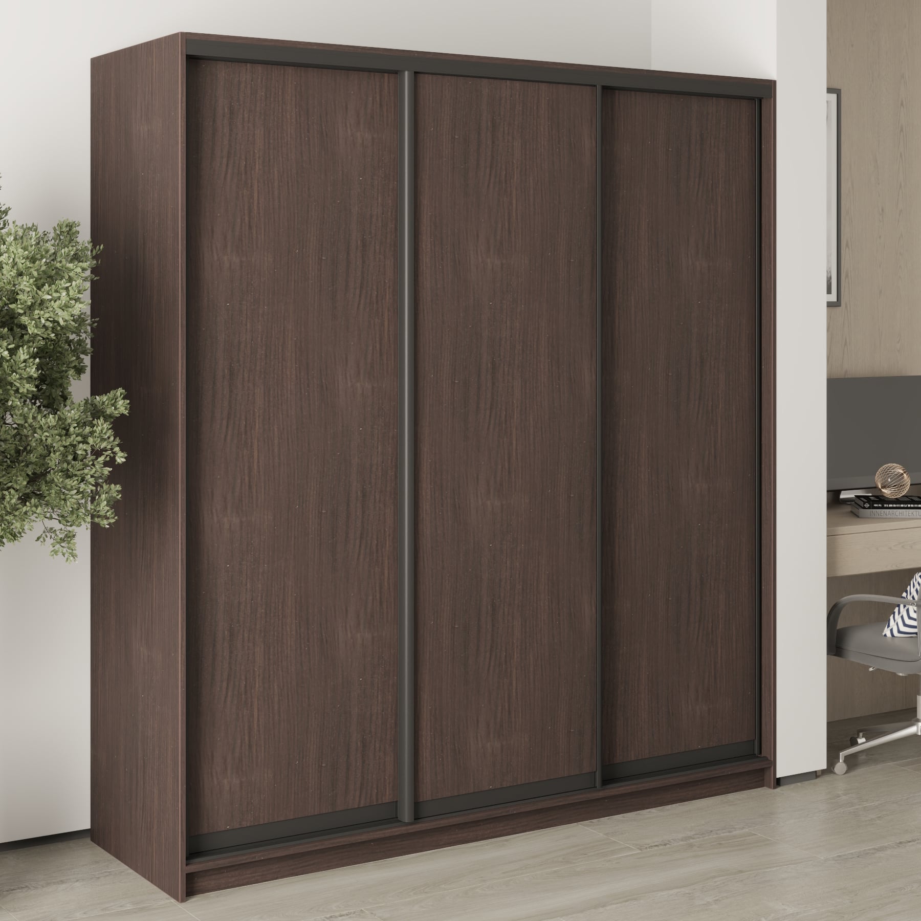 Шкаф-купе трехдверный Mebel Star Стандарт BG MBS-8299 190х60х210 см Дуб ристрето (1007710)