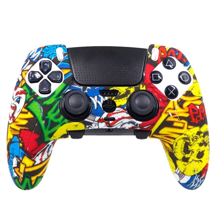 Чехол для геймпада силиконовый PS5 Dualsense Edge Принт графити (HS-47003316)