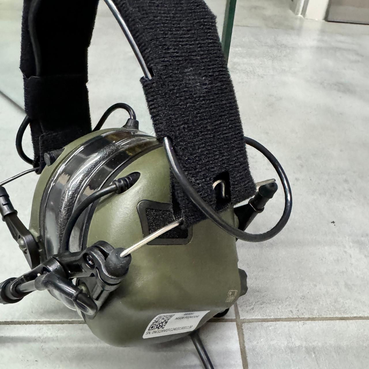 Наушники активные Earmor M32X MOD4 с креплением на шлем и оголовьем Олива (245517) - фото 5