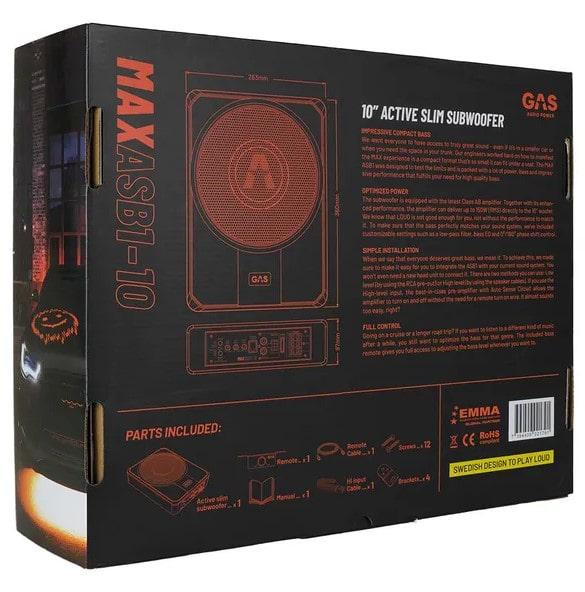 Сабвуфер GAS MAX ASB1-10 - фото 3 Сабвуфер GAS MAX ASB1-10 - фото 3