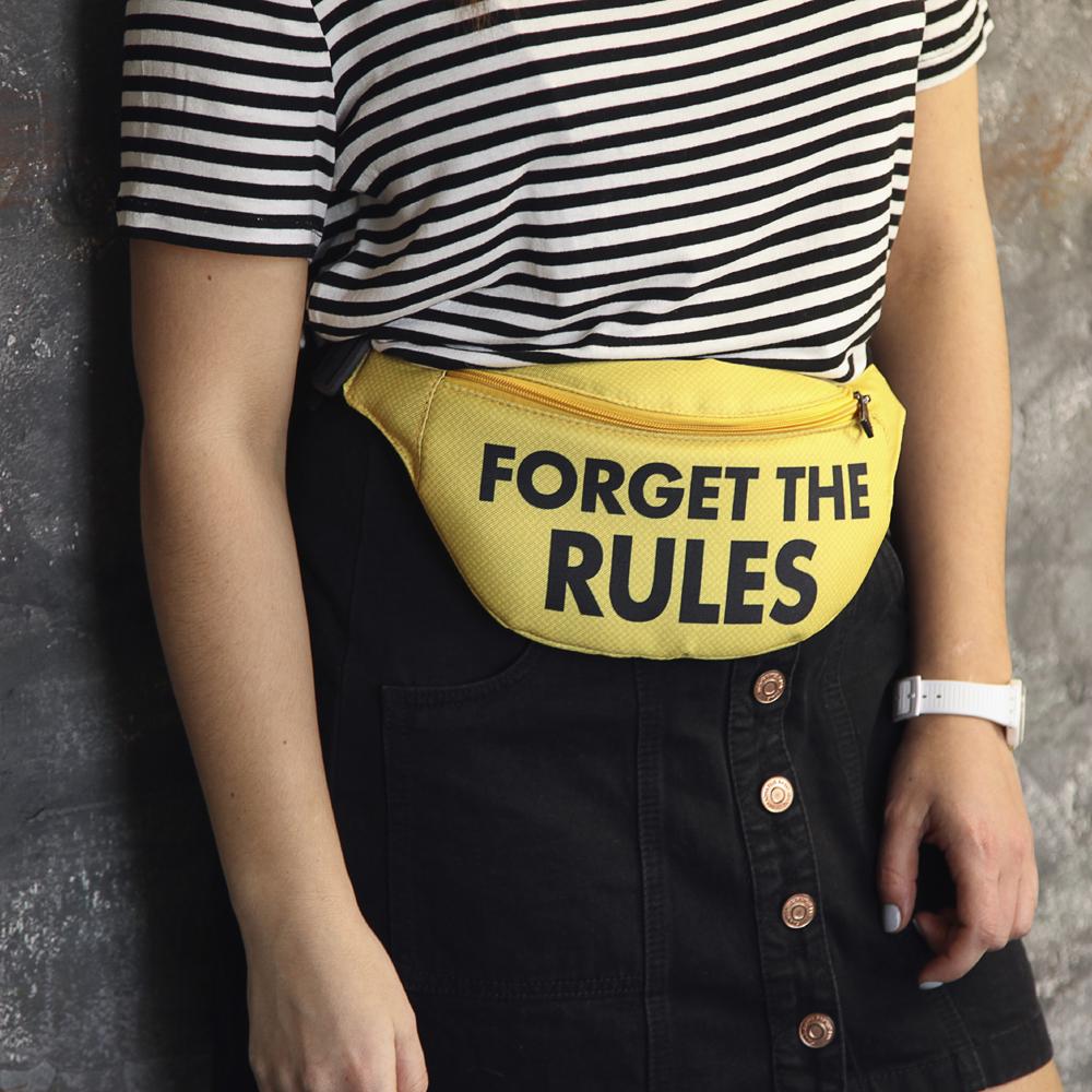 Сумка-бананка через плечо и на пояс Presentville Bumbag Forget the rules 27х16 см (BB_19A014_ZHL) Сумка-бананка через плечо и на пояс Presentville Bumbag Forget the rules 27х16 см (BB_19A014_ZHL)