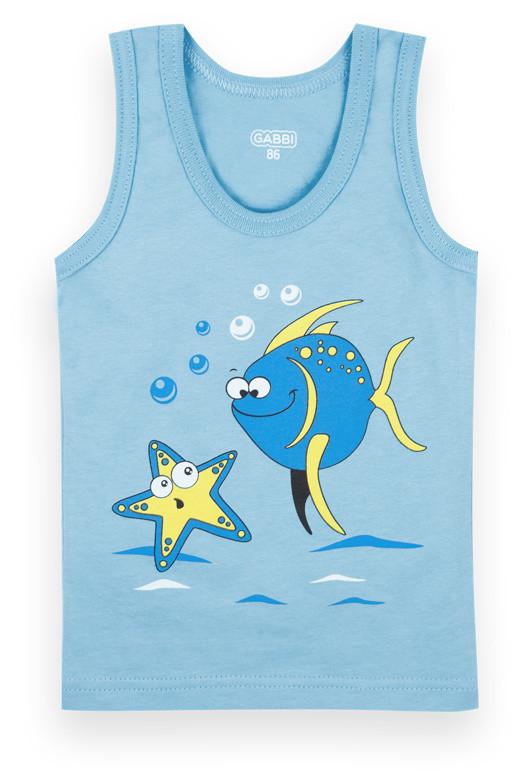 Майка детская хлопковая для мальчика Gabbi МКМ-21-4 Волна 86 см Голубой (12848) Майка детская хлопковая для мальчика Gabbi МКМ-21-4 Волна 86 см Голубой (12848)