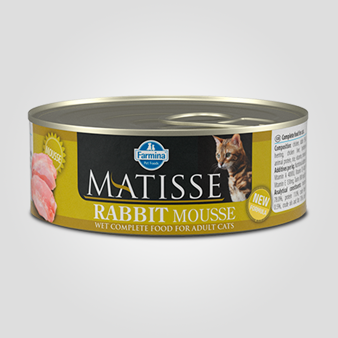 Корм вологий Farmina Matisse Cat Mousse для дорослих кішок з кроликом 85 г (20504372)