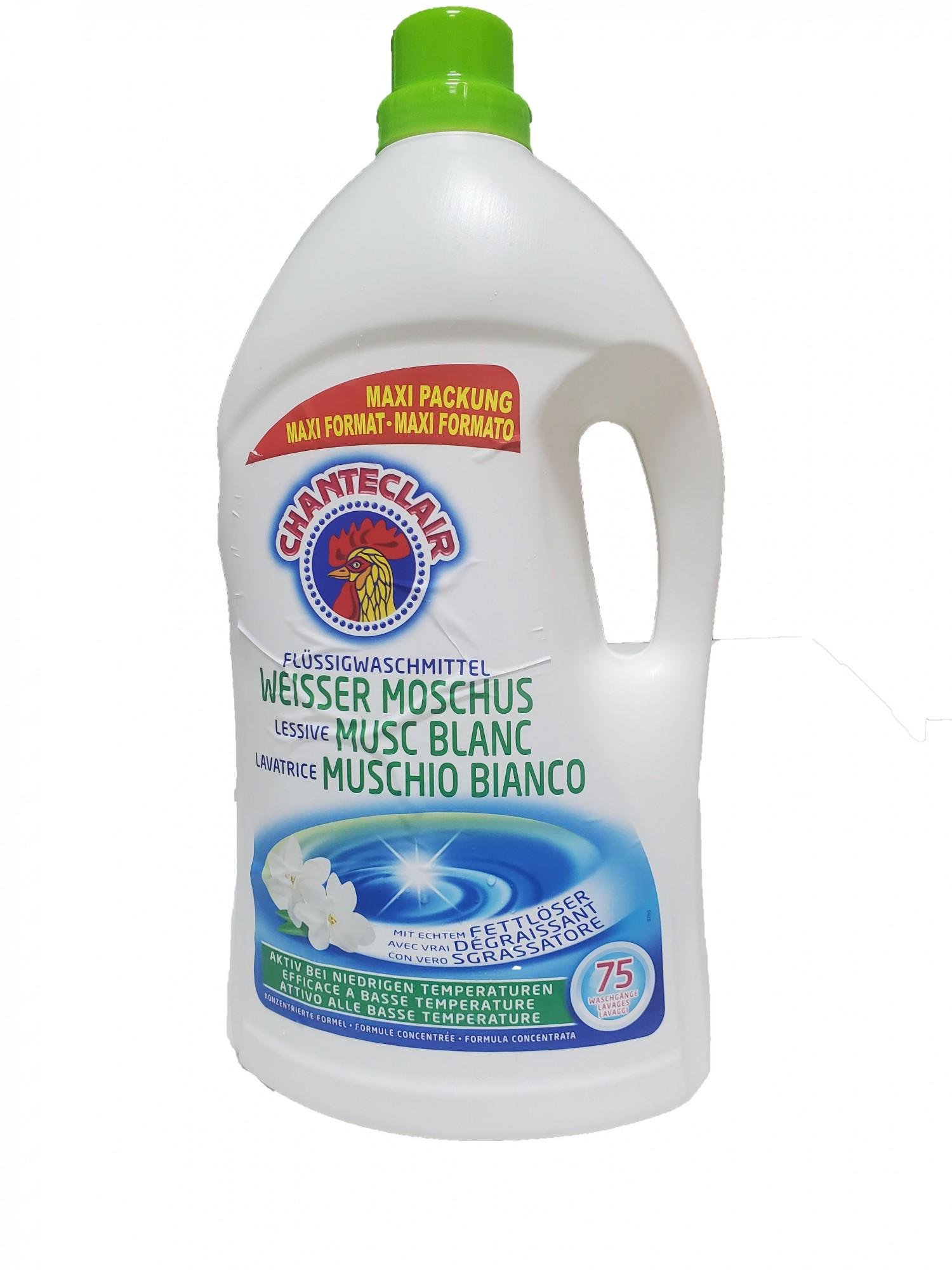 Гель для стирки Chante Clair Muschio Bianco с белым мускусом для белого и цветного белья 3750 мл