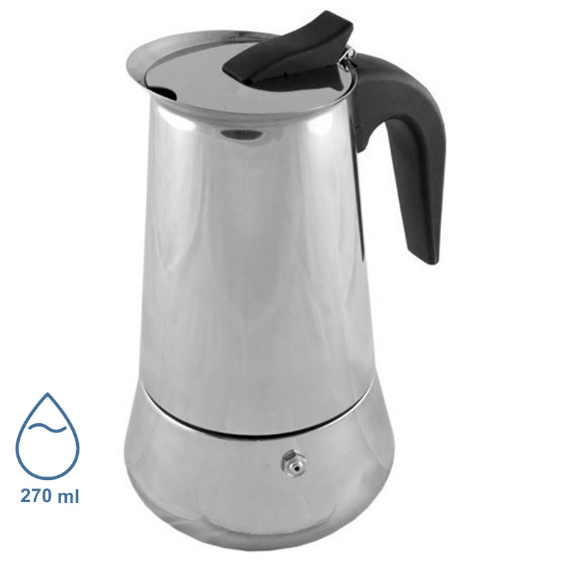 Гейзерна кавоварка Unique UN-1902 нержавіюча сталь 270 мл (23913135) - фото 2 Гейзерна кавоварка Unique UN-1902 нержавіюча сталь 270 мл (23913135) - фото 2