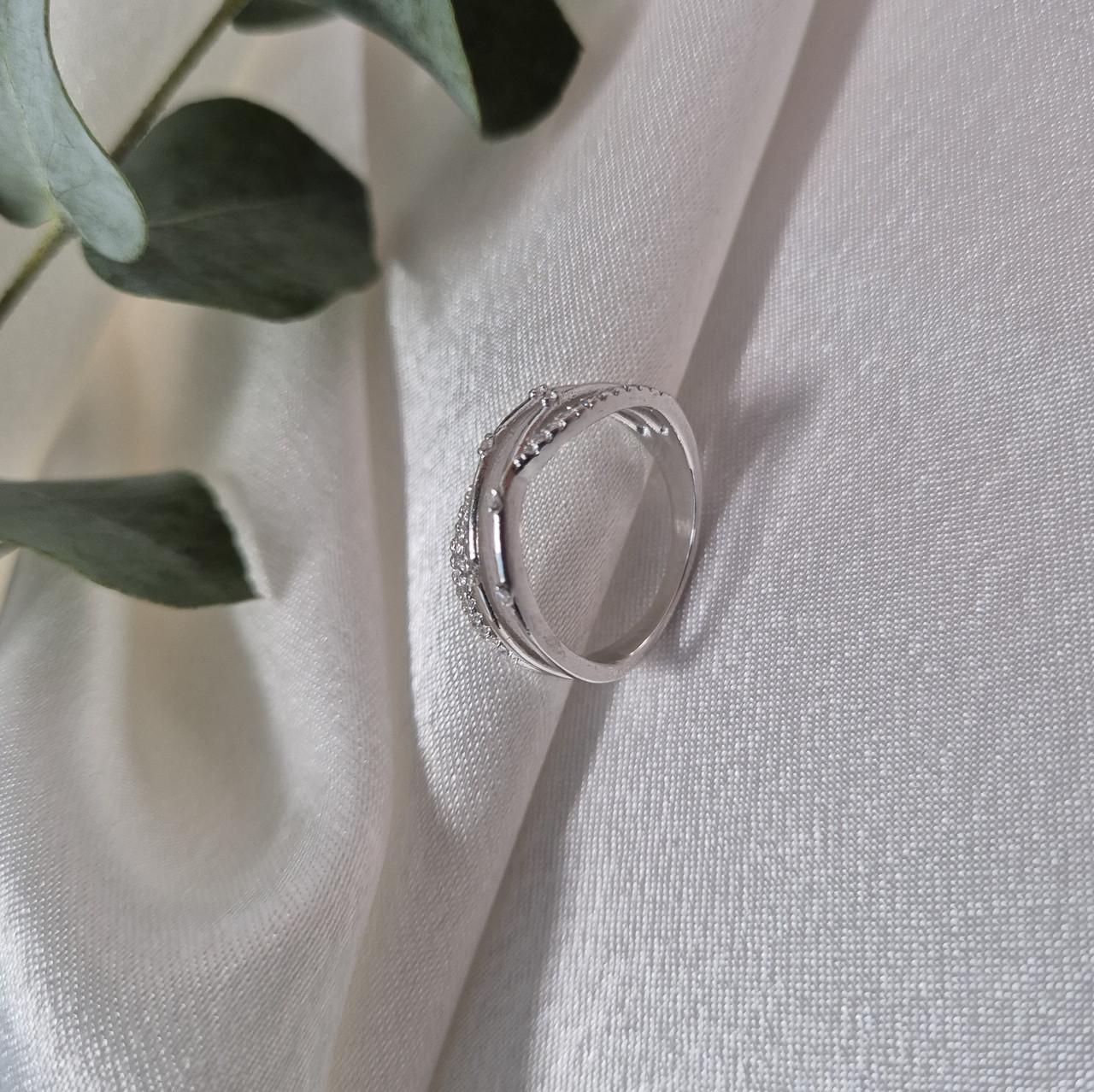 Каблучка із білими каменями срібло 925 проби родоване 2,40 г р. 16,5 (4667к) - фото 6 Каблучка із білими каменями срібло 925 проби родоване 2,40 г р. 16,5 (4667к) - фото 6