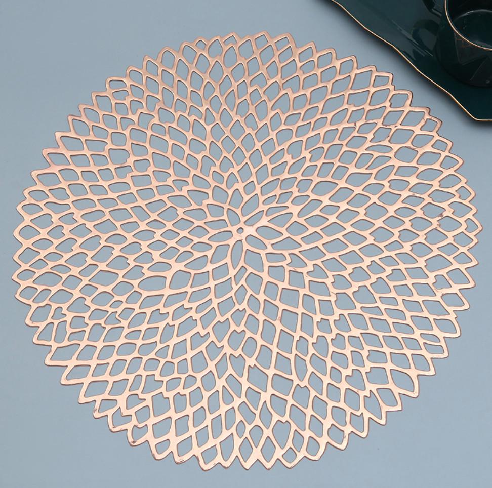 Салфетка сервировочная круглая 38 см Бронзовый (5456) Салфетка сервировочная круглая 38 см Бронзовый (5456)