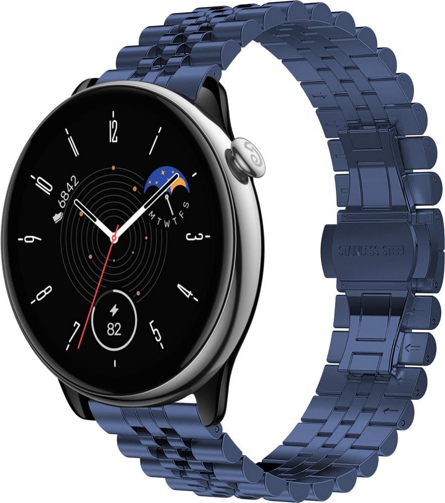 Браслет металлический Stech для Amazfit GTR Mini Blue (33502-28)