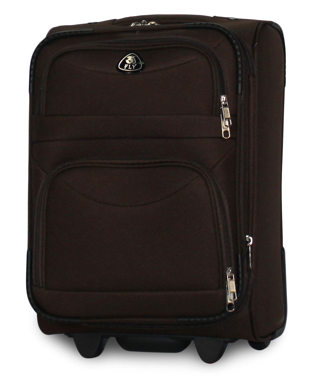 Чемодан ручная кладь Fly 6802 мини на 2 колесах 46х32х20 см Кофейный