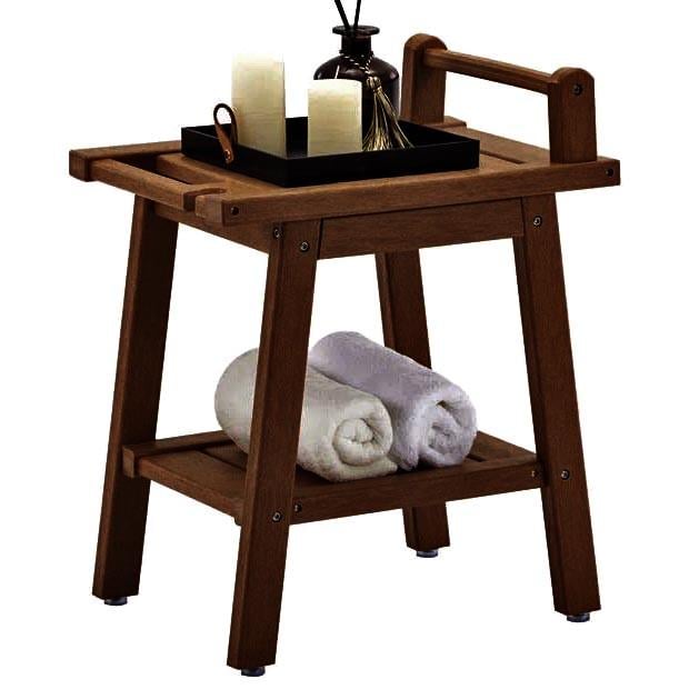 Табурет для ванной из дерева Насбаум Терракот (ТВН-006332)