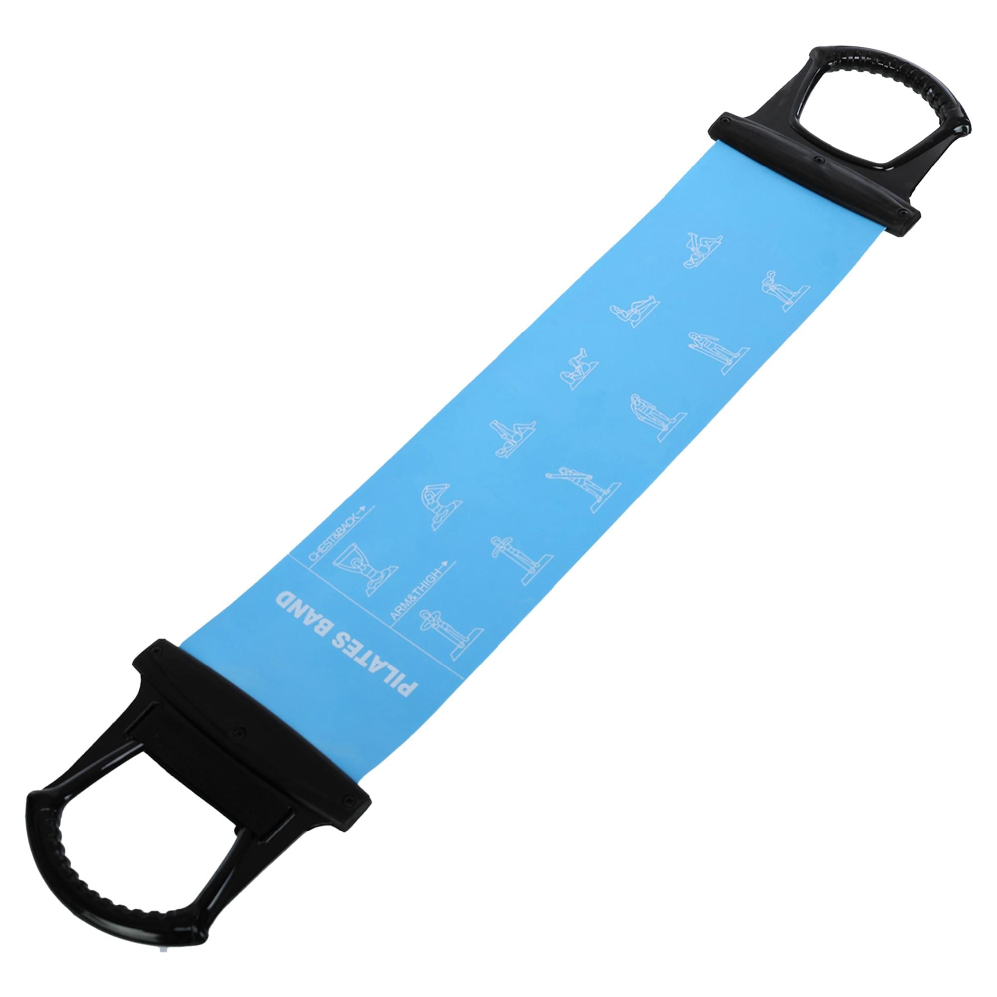 Стрічка-еспандер еластична для фітнесу та йоги SP-Sport Pilates Band 8038 з ручками 0,65 мм Блакитний (32312220)