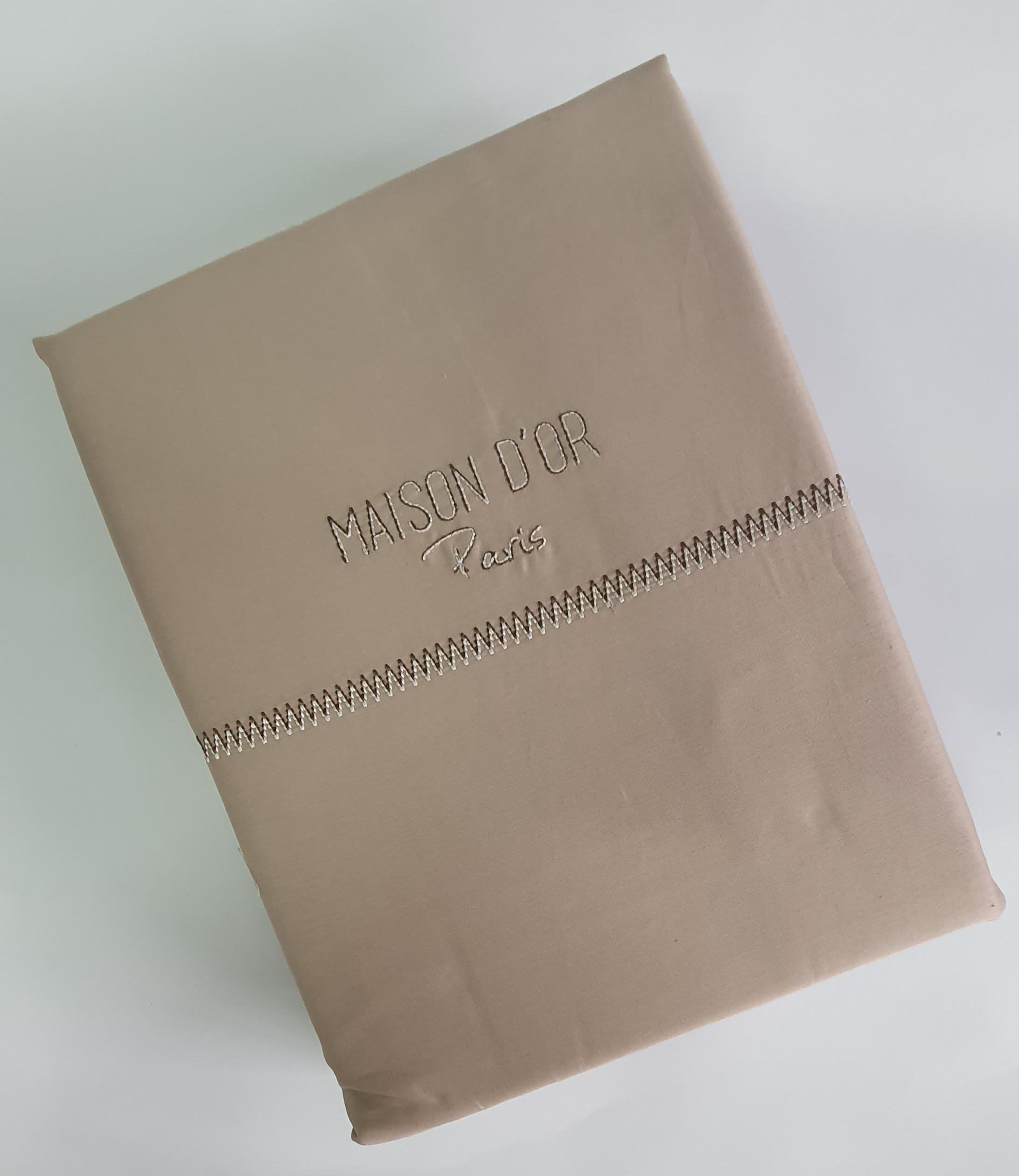 Комплект постельного белья Maison D'or Премиум Cатин 200х220 Beige (02MD200220PS04)