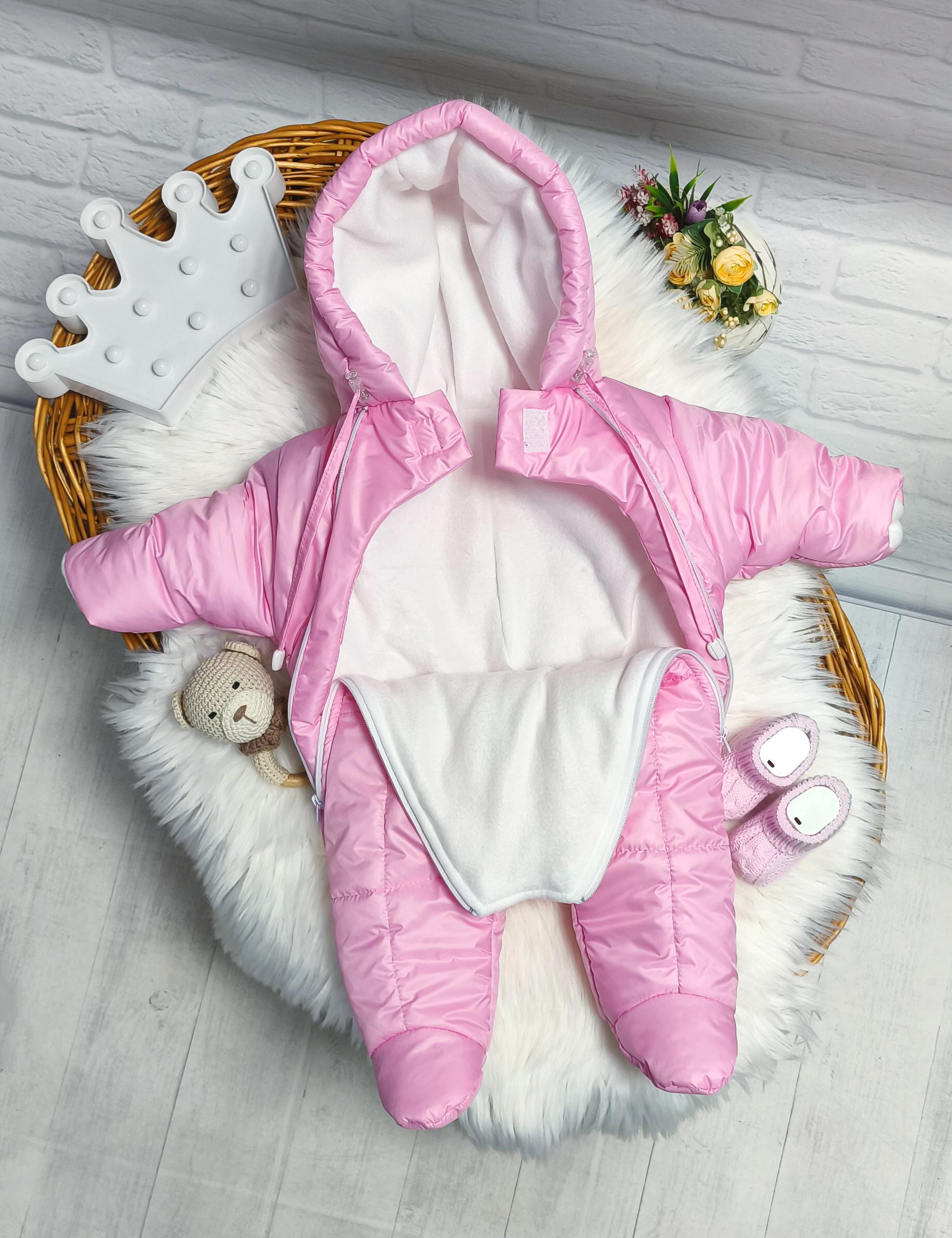 Комбинезон детский на весну и осень Розовый (24146579) - фото 2