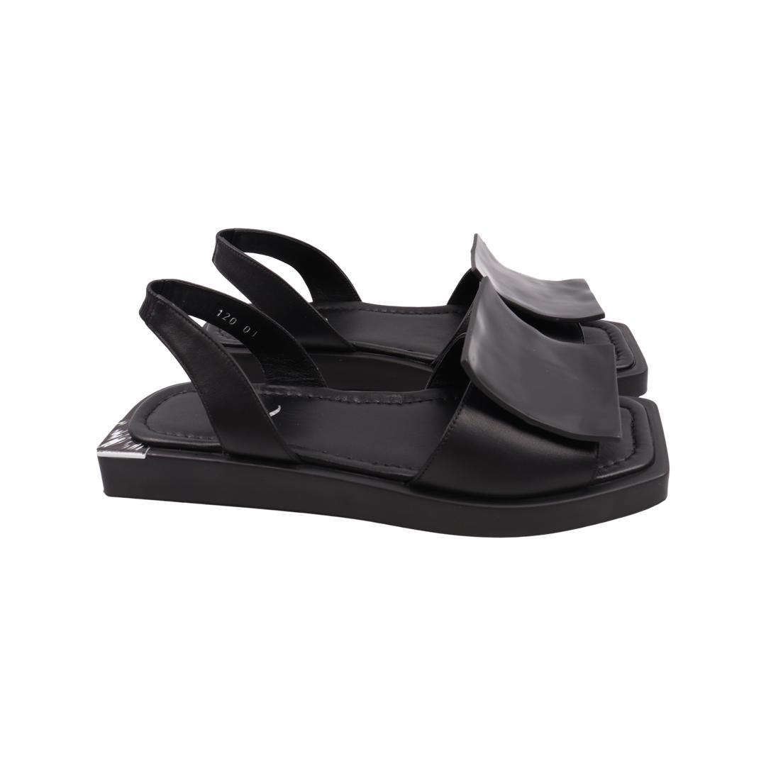 Босоножки женские Aquamarin из кожи р. 37 Черный (2158-22LBC)