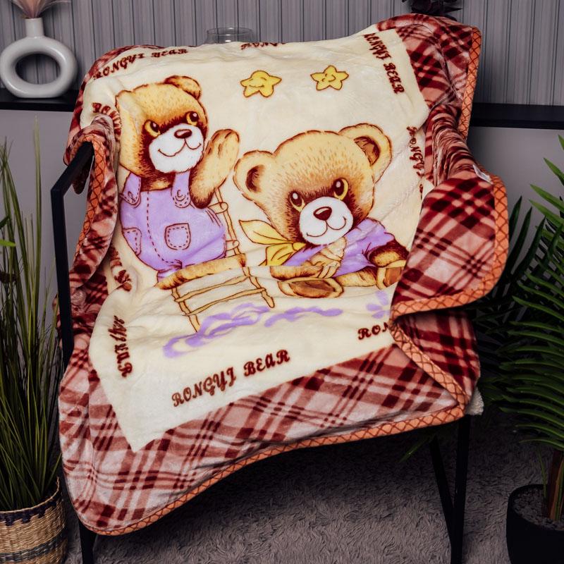 Плед Рукавичка Червоно-коричневий (7052)