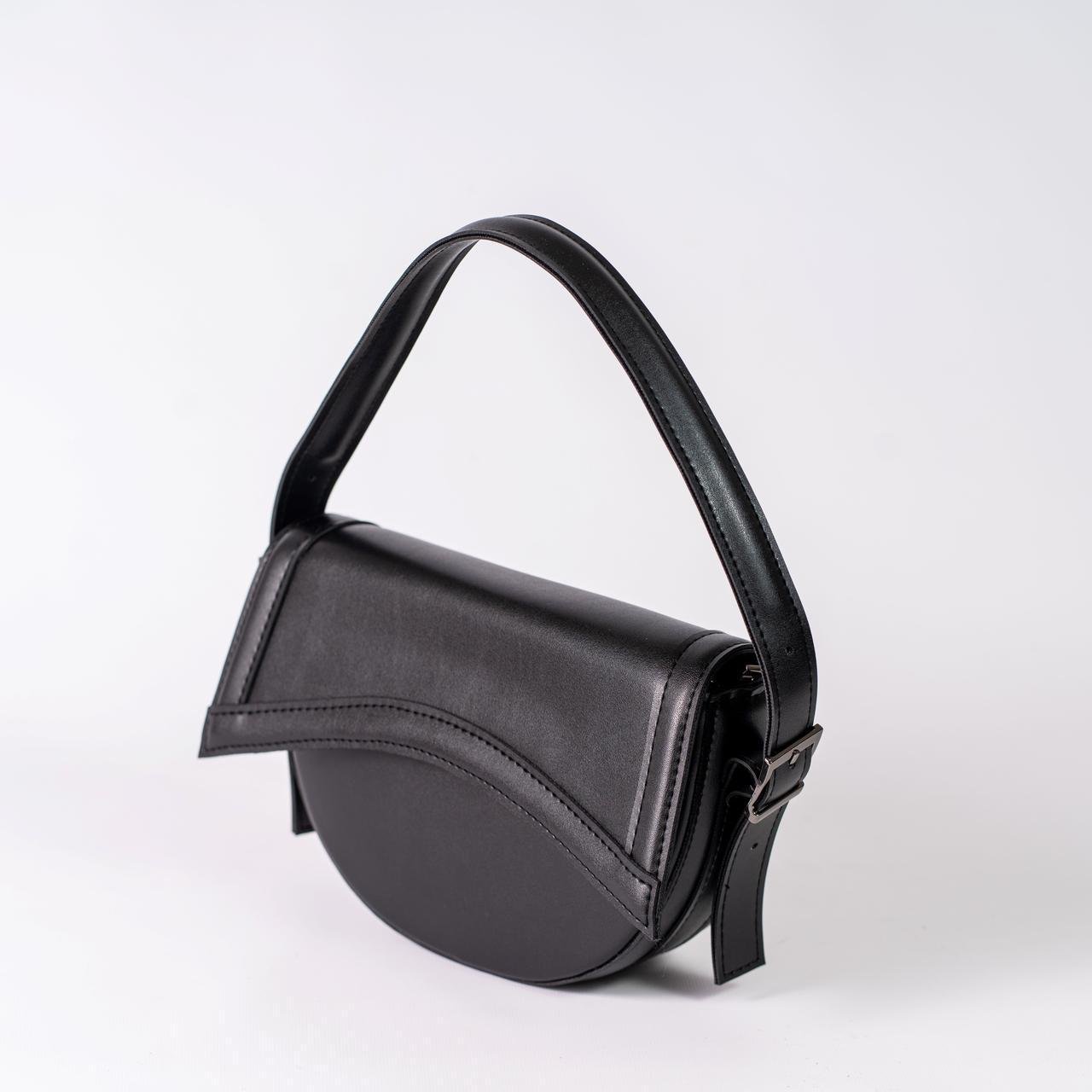 Сумка женская полукруглая XENIA № 33-24 из эко-кожи Черный - фото 3 Сумка женская полукруглая XENIA № 33-24 из эко-кожи Черный - фото 3