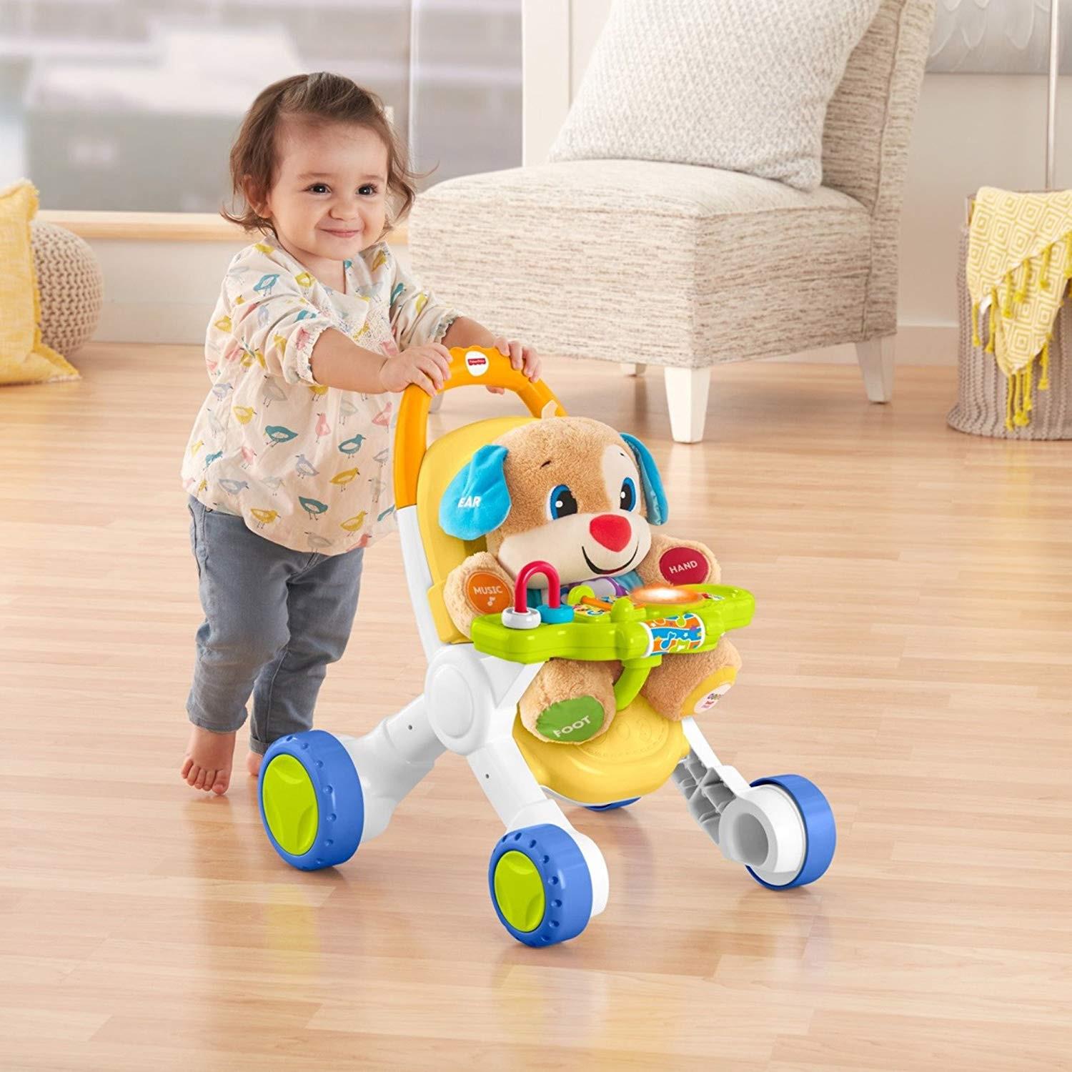 Музыкальная коляска-ходунки Fisher-Price Stroll Learn Walker Yellow (XT06) - фото 2