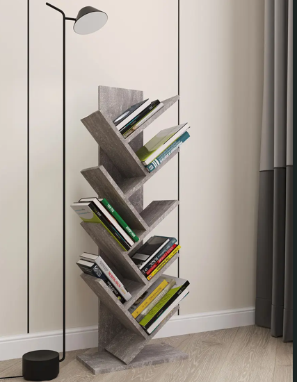 Полиця підлогова для книг 400х1100х216 мм Бетон (FP-33)