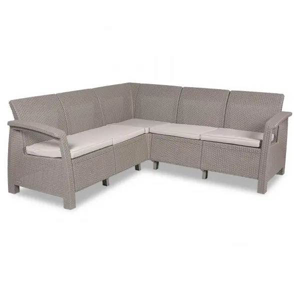 Диван садовый Keter Corfu Relax с подушками Капучино (CNT00008418)