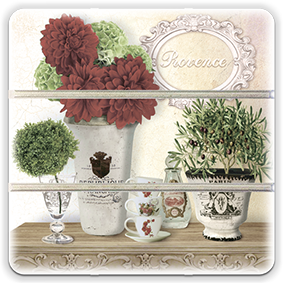 Подставка под чашку костер Прованс Букет георгин 10х10 см (прк017т10х10)