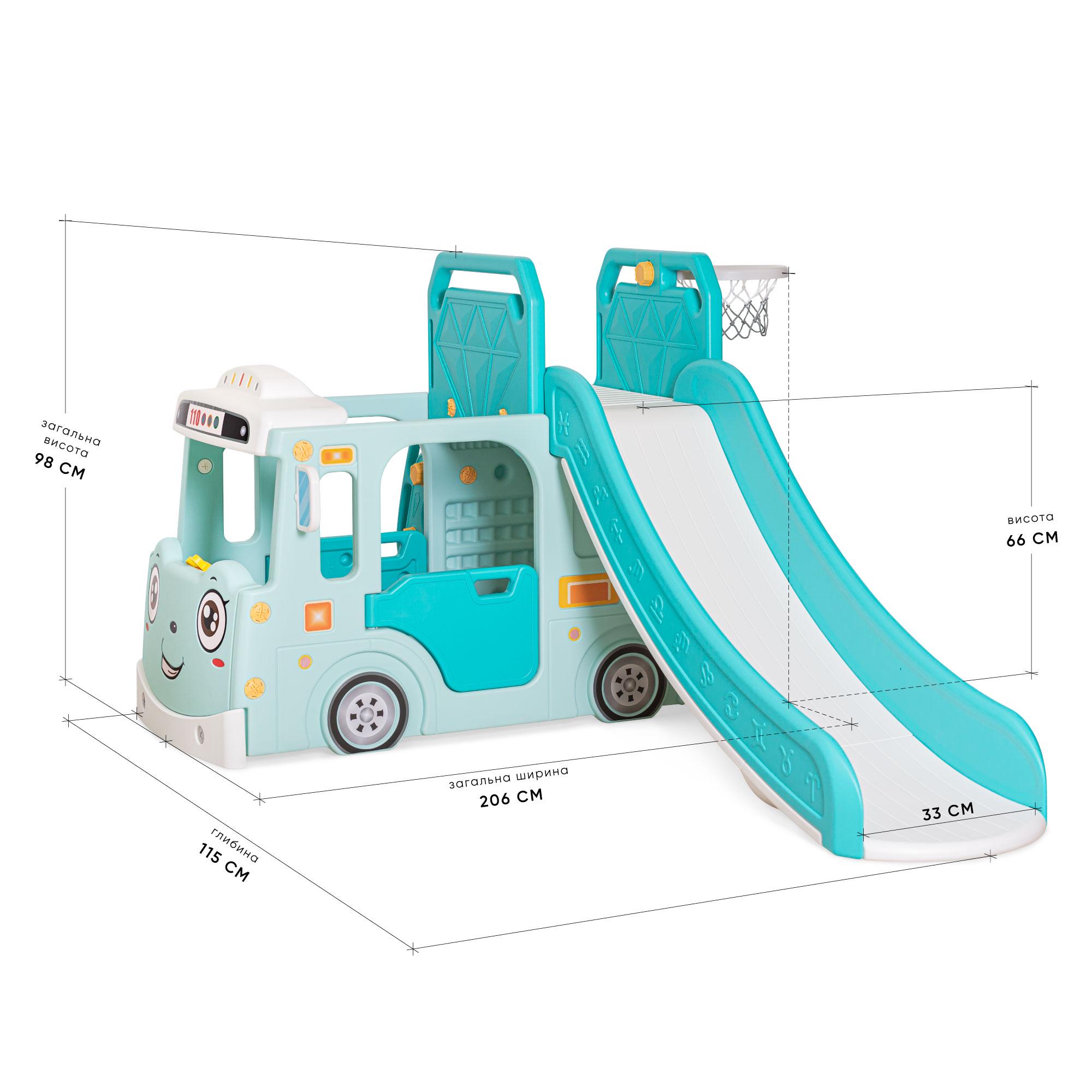 Дитячий ігровий комплекс Mealux Trailer Green (KD-B09 Green) - фото 2 Дитячий ігровий комплекс Mealux Trailer Green (KD-B09 Green) - фото 2