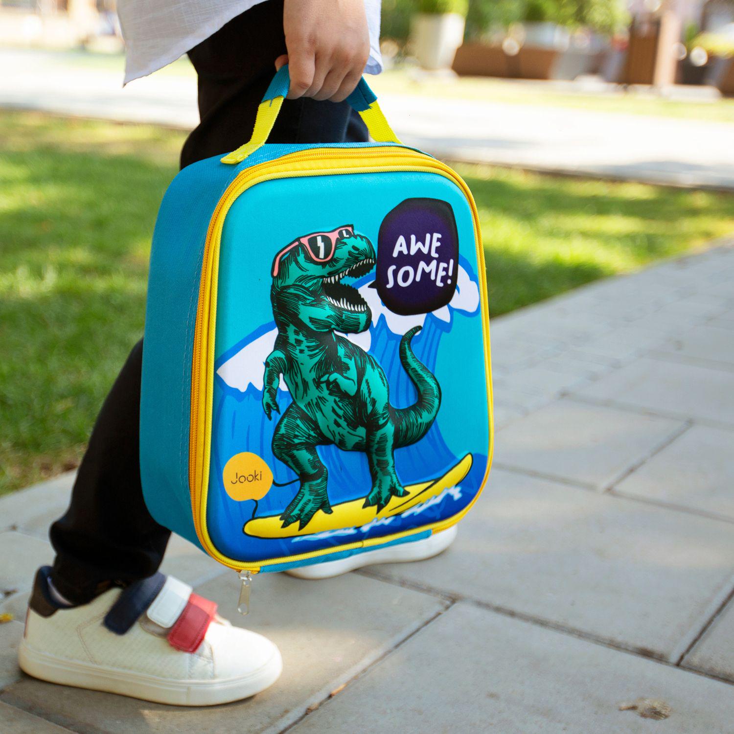 Рюкзак для школяра спеціальний евакуаційний Jook 3D термосумка Dinosour/ термопляшка 500 мл/ ланч бокс 750 мл (1997)