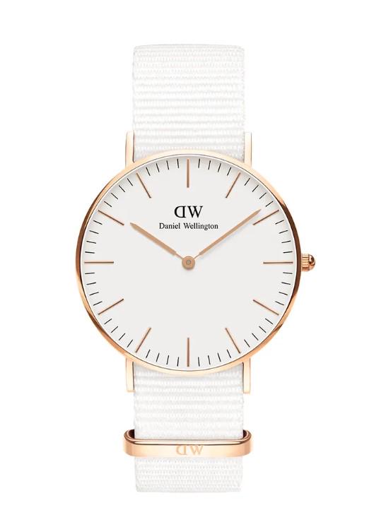Часы кварцевые Daniel Wellington DW00100309 Classic 36 Dover RG White