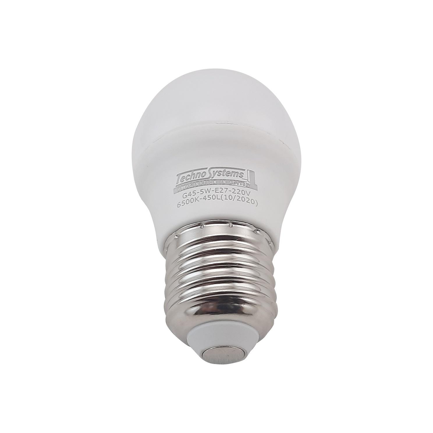 Лампа світлодіодна TechnoSystems LED Bulb G45 5Вт E27 6500К 450Лм ICCD (куля) TNSy5000245 - фото 5