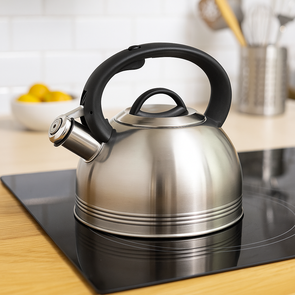 Чайник для плиты ClassicLine с свистком капсульное дно нержавеющая сталь 2,5 л (03-MH-5175) - фото 9 Чайник для плиты ClassicLine с свистком капсульное дно нержавеющая сталь 2,5 л (03-MH-5175) - фото 9