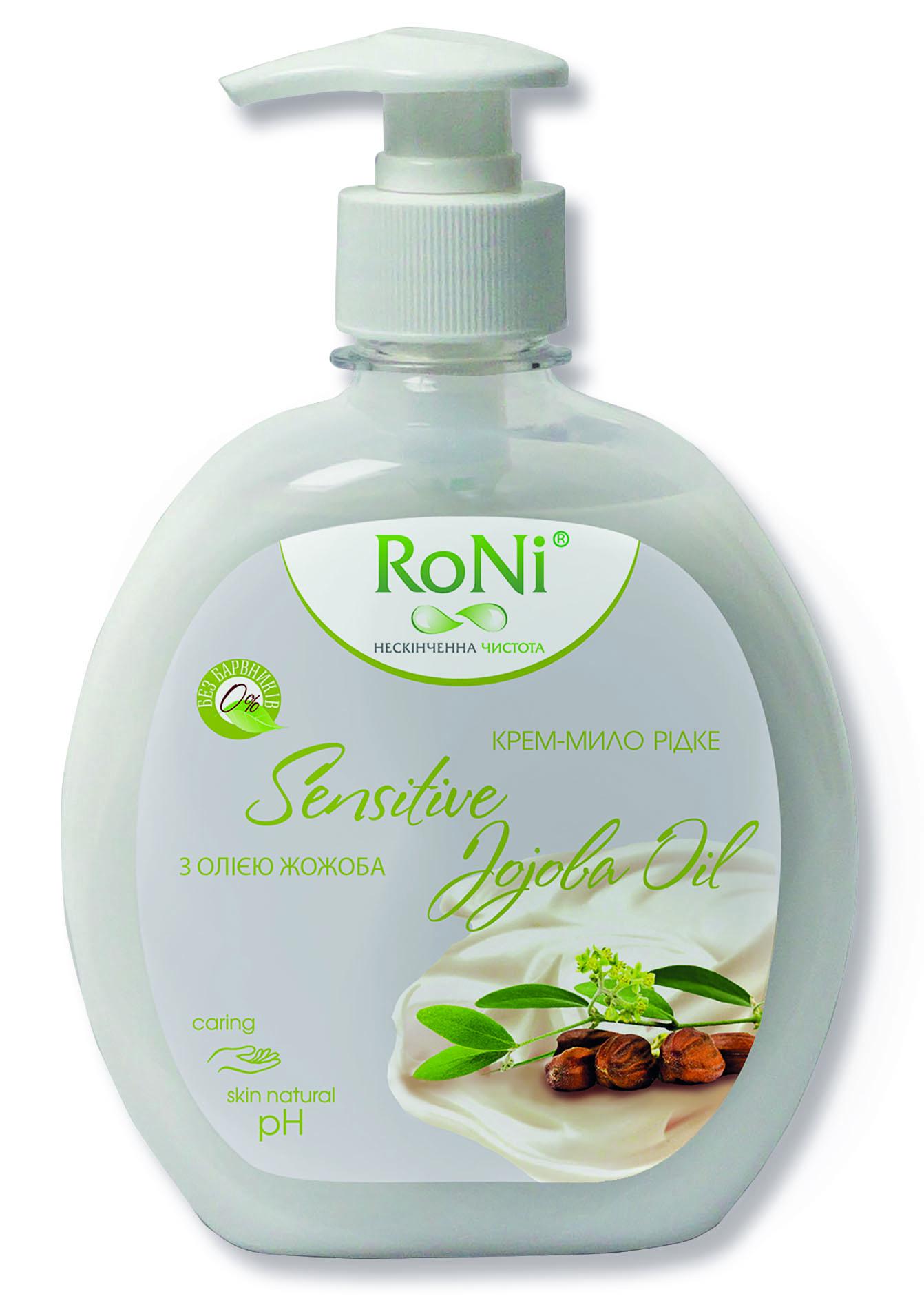 Крем-мило рідке RONI Sensetive Jojoba Oil з гліцерином 450 мл (15122613)